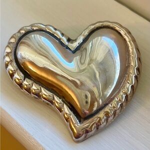 Sterling silver, heart pin, made in Mexico